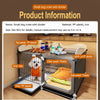 Indoor Iron Dog Crate for Small Dogs with Separate Toilet Area