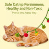 Felt Persimmon Cat Teaser Toy with Bell