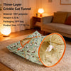 Cat Crinkle Tunnel Toy with Hide-and-Seek Openings