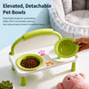 Elevated Ceramic Double Pet Bowls for Cats and Dogs