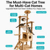 Large Wooden Cat Tree with Sisal Scratching Posts