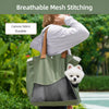 Canvas Pet Carrier Shoulder Bag with Mesh Panels