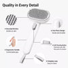 Dual-Sided Deshedding and Detangling Brush for Dogs and Cats