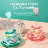 Cat Spinning Wheel Toy with Feather Wand