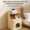 Two-Level Square Sisal Cat Scratching Barrel with Cat Bed