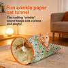 Cat Crinkle Tunnel Toy with Hide-and-Seek Openings
