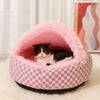 Semi-Enclosed Cave Bed for Cats and Small Dogs