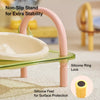Ceramic Double Bowl Slow Feeder Set for Pets