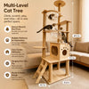 Large Wooden Cat Tree with Sisal Scratching Posts