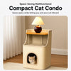 Two-Level Square Sisal Cat Scratching Barrel with Cat Bed