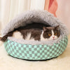 Semi-Enclosed Cave Bed for Cats and Small Dogs