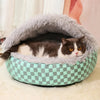 Semi-Enclosed Cave Bed for Cats and Small Dogs