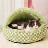 Semi-Enclosed Cave Bed for Cats and Small Dogs