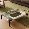 Portable Elevated Pet Cot with Removable Cushion