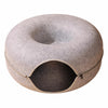 Enclosed Donut Cat Bed with Tunnel