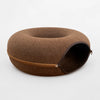Enclosed Donut Cat Bed with Tunnel