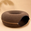 Enclosed Donut Cat Bed with Tunnel