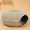 Enclosed Donut Cat Bed with Tunnel