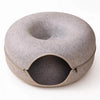 Enclosed Donut Cat Bed with Tunnel