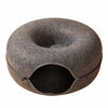 Enclosed Donut Cat Bed with Tunnel