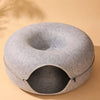 Enclosed Donut Cat Bed with Tunnel