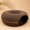 Enclosed Donut Cat Bed with Tunnel