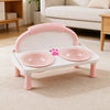 Elevated Ceramic Double Pet Bowls for Cats and Dogs