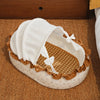 French-Style Cat Bed for Indoor Lounging
