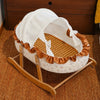 French-Style Cat Bed for Indoor Lounging