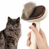 Dual-Sided Deshedding and Detangling Brush for Dogs and Cats