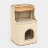 Two-Level Square Sisal Cat Scratching Barrel with Cat Bed