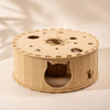 Felt Donut Cat Scratcher Bed with Semi-Enclosed Tunnel