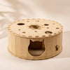 Felt Donut Cat Scratcher Bed with Semi-Enclosed Tunnel