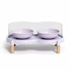 Elevated Ceramic Double Bowl Stand for Cats & Dogs