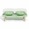 Elevated Ceramic Double Bowl Stand for Cats & Dogs