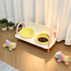 Ceramic Double Bowl Slow Feeder Set for Pets