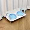 Ceramic Double Bowl Slow Feeder Set for Pets