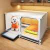 Indoor Iron Dog Crate for Small Dogs with Separate Toilet Area