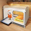Indoor Iron Dog Crate for Small Dogs with Separate Toilet Area
