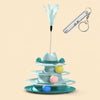 Cat Spinning Wheel Toy with Feather Wand