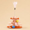 Cat Spinning Wheel Toy with Feather Wand