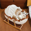 French-Style Cat Bed for Indoor Lounging