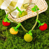 Felt Persimmon Cat Teaser Toy with Bell