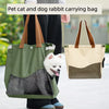 Canvas Pet Carrier Shoulder Bag with Mesh Panels