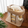 Low-Profile Cat Tree with Sisal Scratcher and Cat Bed