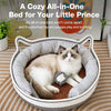 Cat Bed with Integrated Scratcher and Removable Washable Cover