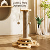 Vertical Sisal Cat Scratching Post with Cat Tree Structure