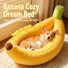 Banana-Shaped Pet Bed for Small Dogs and Cats
