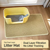 Double-Layer Cat Litter Mat with Collection Pocket