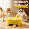 Electric Whack-a-Mole Cat Toy with Moving Feather Teaser